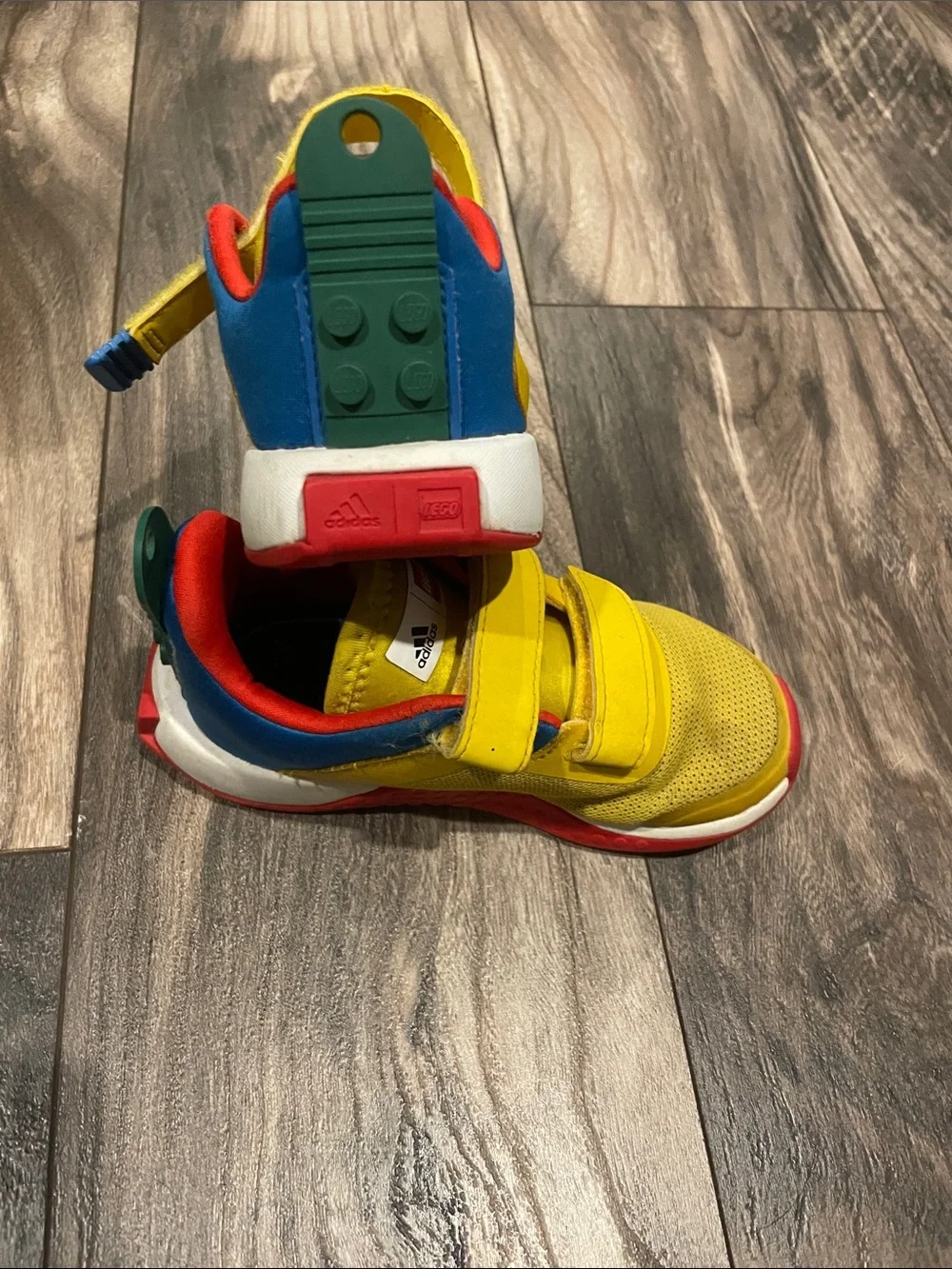 adidas Kids Yellow, Blue & Red Velcro Sneakers
